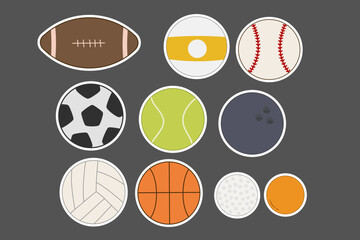 Colorful Balls Clipart Set for Kids and Decoration