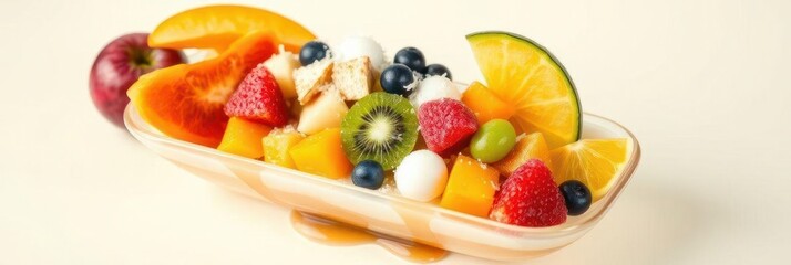 Vibrant Nauruan 'Kwani' Fruit Dessert