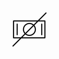 no photo camera icon vector sign