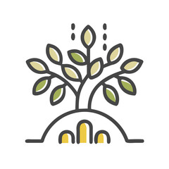 Obraz premium Tree growth agriculture icon