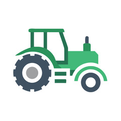 Obraz premium Modern green tractor icon