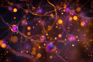 A vibrant microscopic view of neural networks