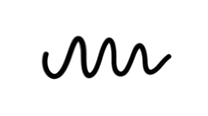 Abstract Grey Wave Line Pattern on Transparent Background