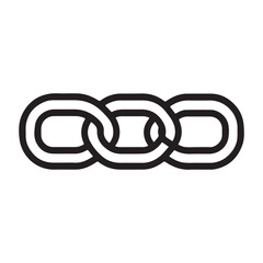 a simple icon of three interlocking chains.