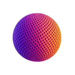 Glowing gradient sphere with intricate surface pattern celebrates festive spirit transparent background