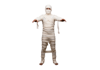 Full Body Mummy Costume - Halloween, Spooky, Isolated on White