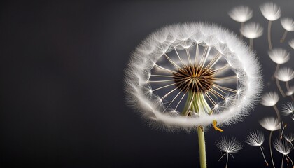 condolence grieving card loss funerals support beautiful elegant dandelion on a neutral background for sending words of support and comfort