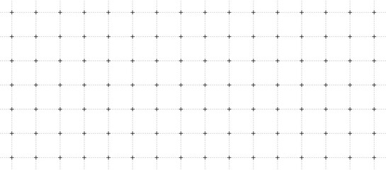 Grid line paper sheet with crosses and lines, blank grid sheet for technology, drawing and architecture draft, texture of square graph paper, seamless square grid texture