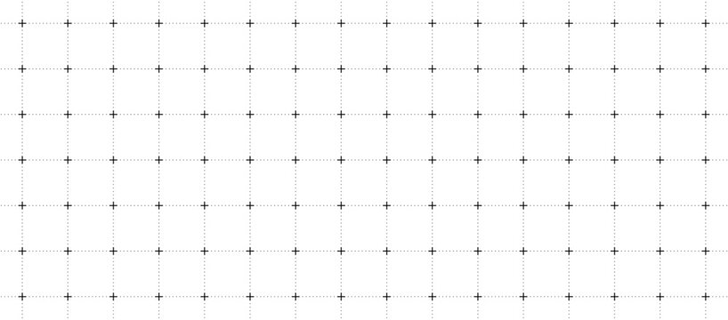 Grid line paper sheet with crosses and lines, blank grid sheet for technology, drawing and architecture draft, texture of square graph paper, seamless square grid texture