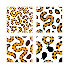 Animal Fur Seamless Patterns Python Design Illustration