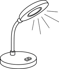 vector illustration of a lamp
