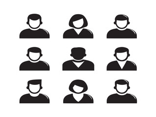 Motivational team collaboration icons set silhouette vector illustration