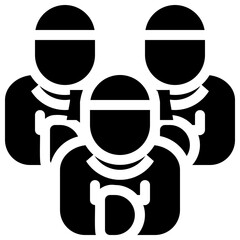 muslim group prayer icon