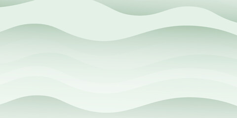 Light green abstract illustration background with wave frame wallpaper. Simple vector.
