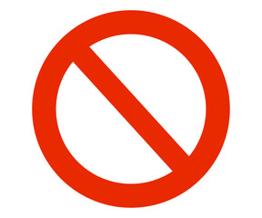 Do not enter. No entry sign. Red stop icon