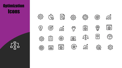 Optimization  Icons set.