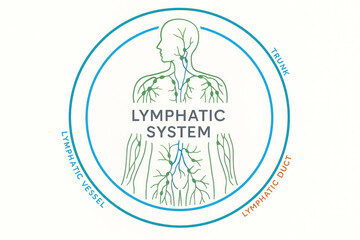 Lymphatic System Diagram, Human Anatomy Illustration