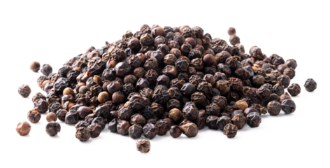 Black pepper isolated on a transparent background