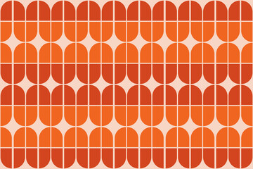 Geometric mid century modern style seamless pattern. vector background print
