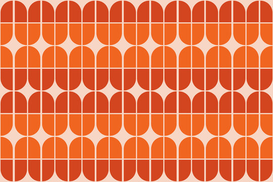 Geometric mid century modern style seamless pattern. vector background print