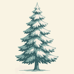 Obraz premium Christmas tree graphic t-shirt design vector illustration