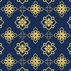 Seamless Thai Traditional Floral Pattern