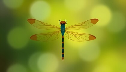Geometric Dragonfly A dragonfly shape using geometric forms