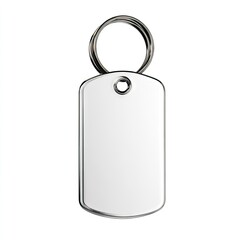 Fototapeta premium Blank metal key tag