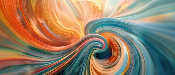 Obraz premium Multicolored swirl of lines swirl curve graphic dynamic.