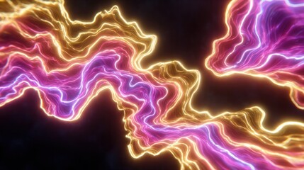 Abstract Glowing Lines: Witness an ethereal display of luminous, flowing lines, a vibrant dance of light and color that evokes the intricate patterns of energy.