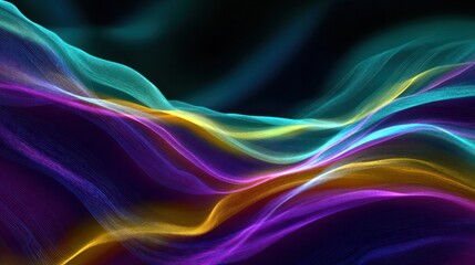 Abstract Digital Flow : A mesmerizing digital artwork depicts a vibrant, dynamic flow of colors. The artwork uses flowing lines and shapes, suggesting movement and energy.