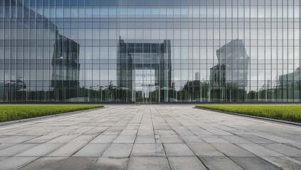 Fototapeta premium Financial Center Plaza and office building