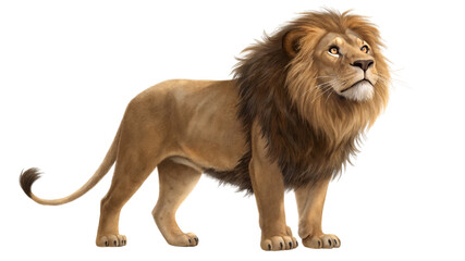 lion panthera leo isolated on transparent background