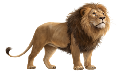 lion panthera leo isolated on transparent background