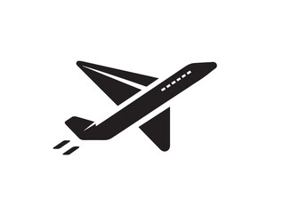 Elegant silhouette vector illustration of air mail