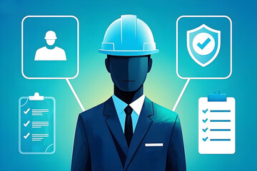 Professional engineer ensuring safety and compliance with checklists and security protocols.