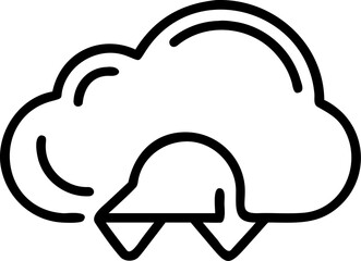 backup, vector illustration of a cloud
