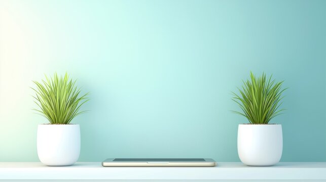 Simplicity Modern flat illustration of essential objects in a clutter free balanced layout