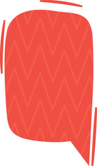 Red dialog bubble vector illustration