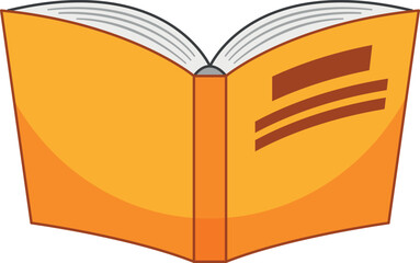 Opened literature book vector illustration