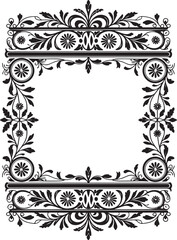 Ornate Floral Frame Vector Illustration with Decorative Elements and Flourishes for Elegant Designs