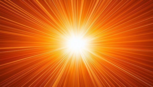 a bright white sunburst radiates from the center of the image surrounded by a warm orange background with white rays emanating from the sun s center and extending outward