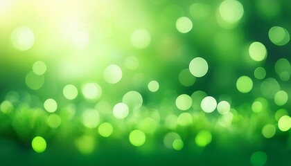 Fototapeta premium green blurred bokeh lights creating a dreamy and ethereal background for spring themed designs dreamy banner