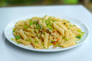 healthy recipe of pasta dish