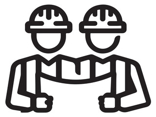 Bold Industrial Engineering Icon with Minimal Silhouette Vector Illustration Design