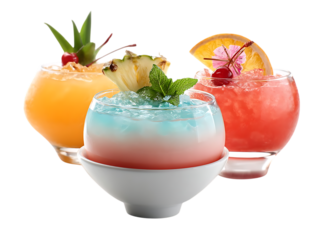 Sea Breeze Planters punch Painkiller cocktail vector line art 