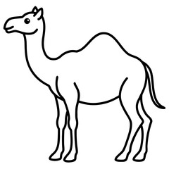 Fototapeta premium Minimal Camel Line Illustration