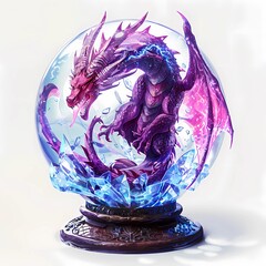 crystal ball 3d dragon