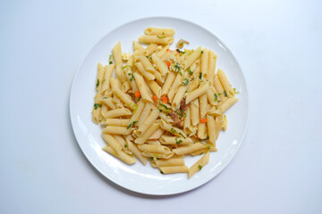 pasta plate. food photography concept image