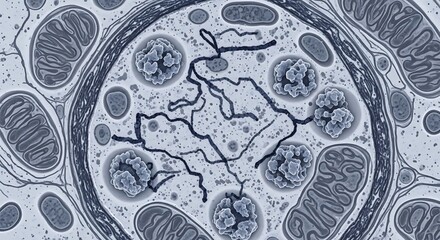 Advanced microscopic visualization of a nerve fascicle, a futuristic glimpse into the complex neural network of cellular biology